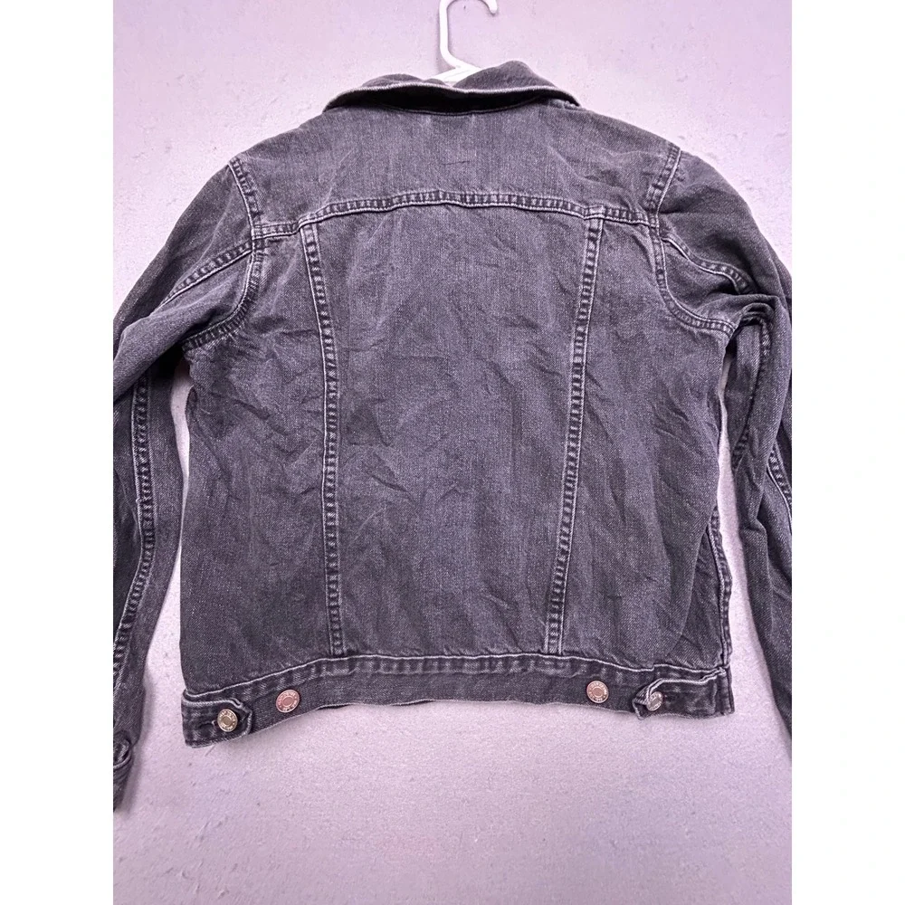 GAP Denim Jacket Cotton Faded Black XS Womens